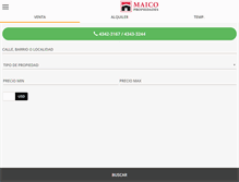 Tablet Screenshot of maicopropiedades.com.ar